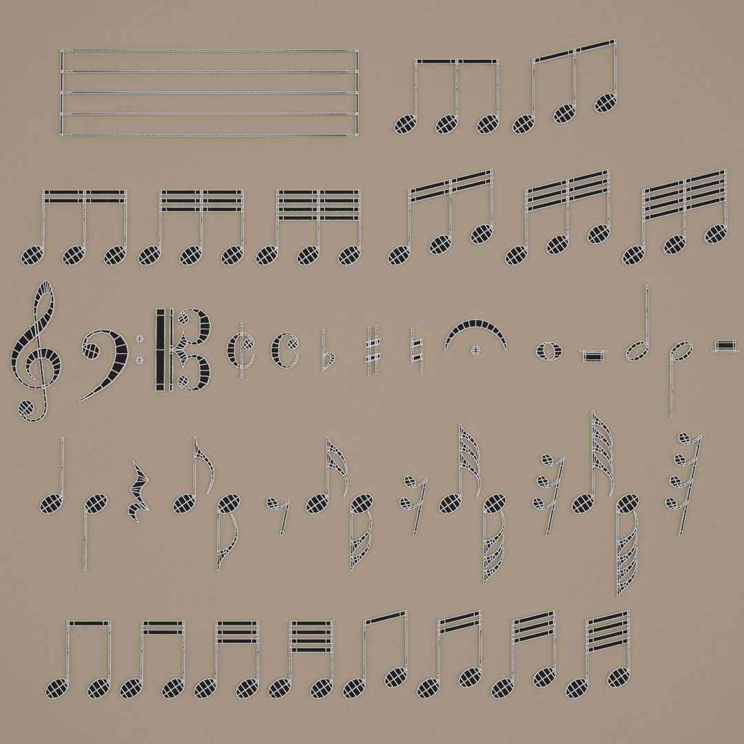 3d Model Music Symbol