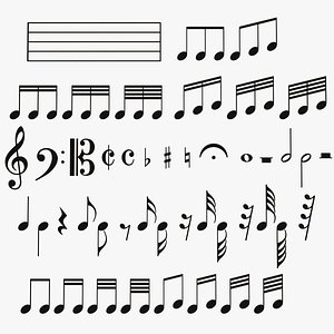 3d model music symbol
