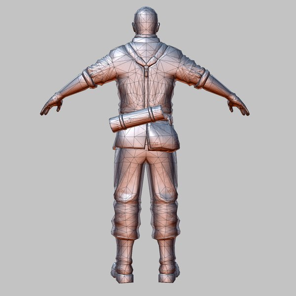 3d model polys rigged biped