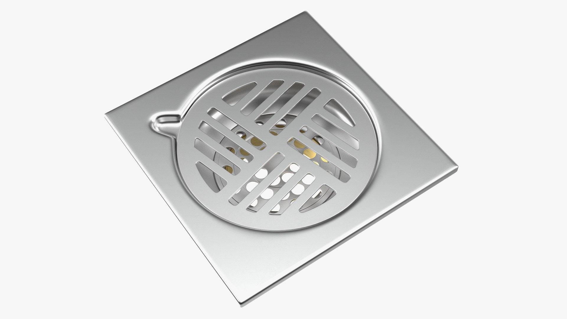 Stainless Shower Drain 3D model - TurboSquid 2037631