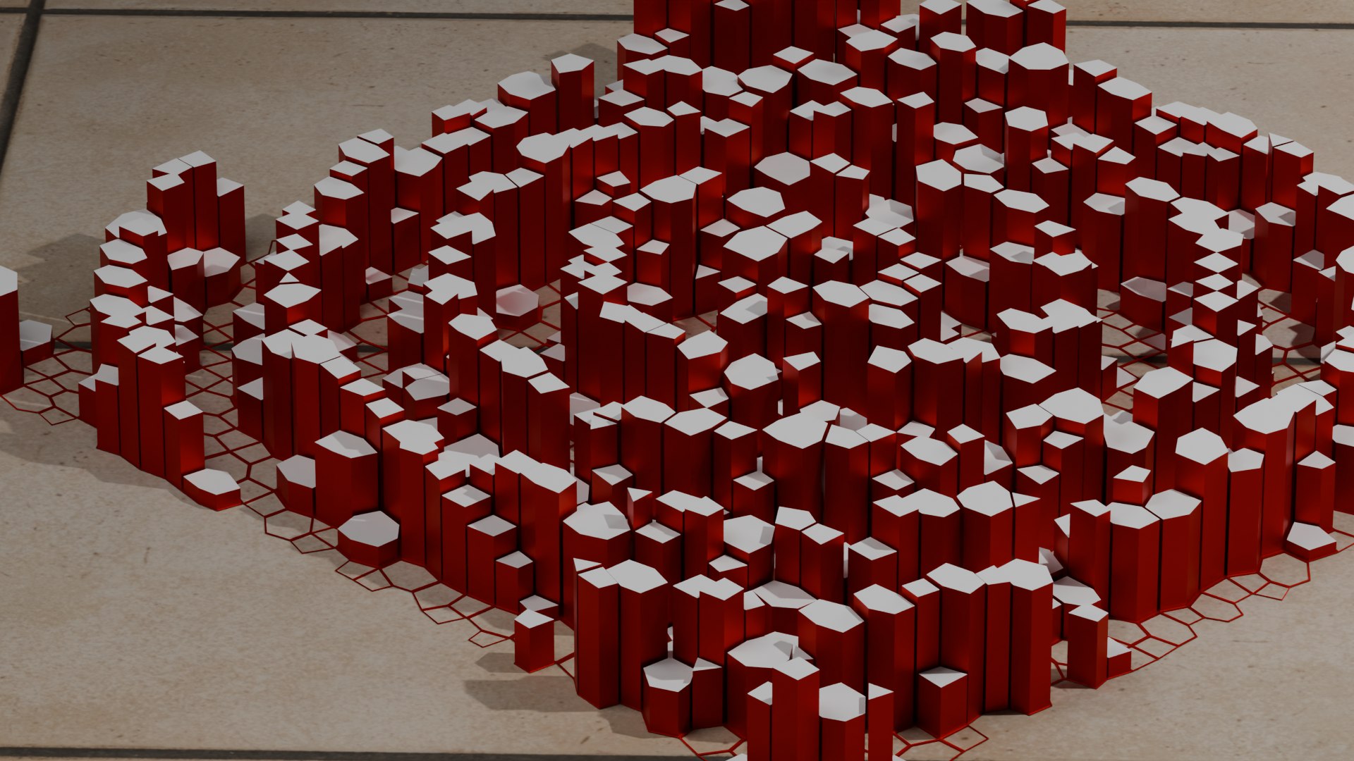 3D Abstract Rising Hexagonal Pillars Animation - TurboSquid 2511971