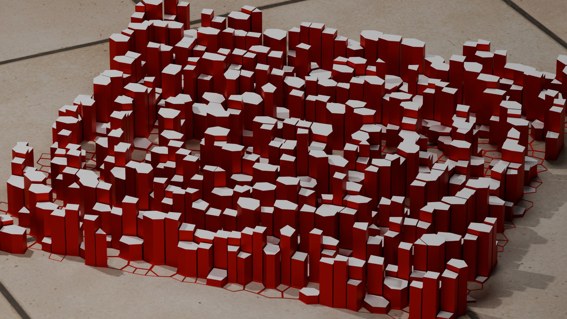 3D Abstract Rising Hexagonal Pillars Animation - TurboSquid 2511971