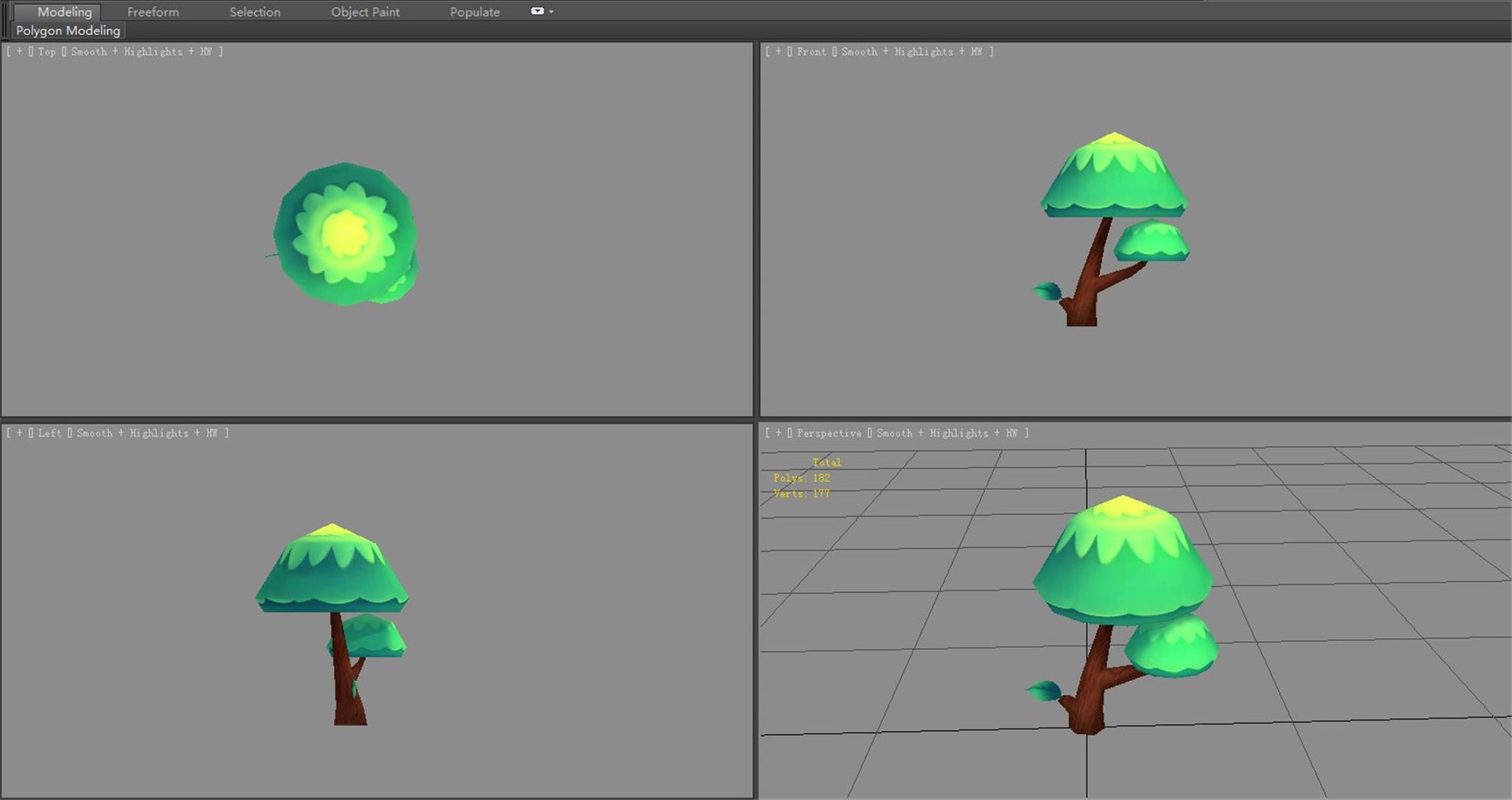 3D Cartoon Small Tree - TurboSquid 2259585