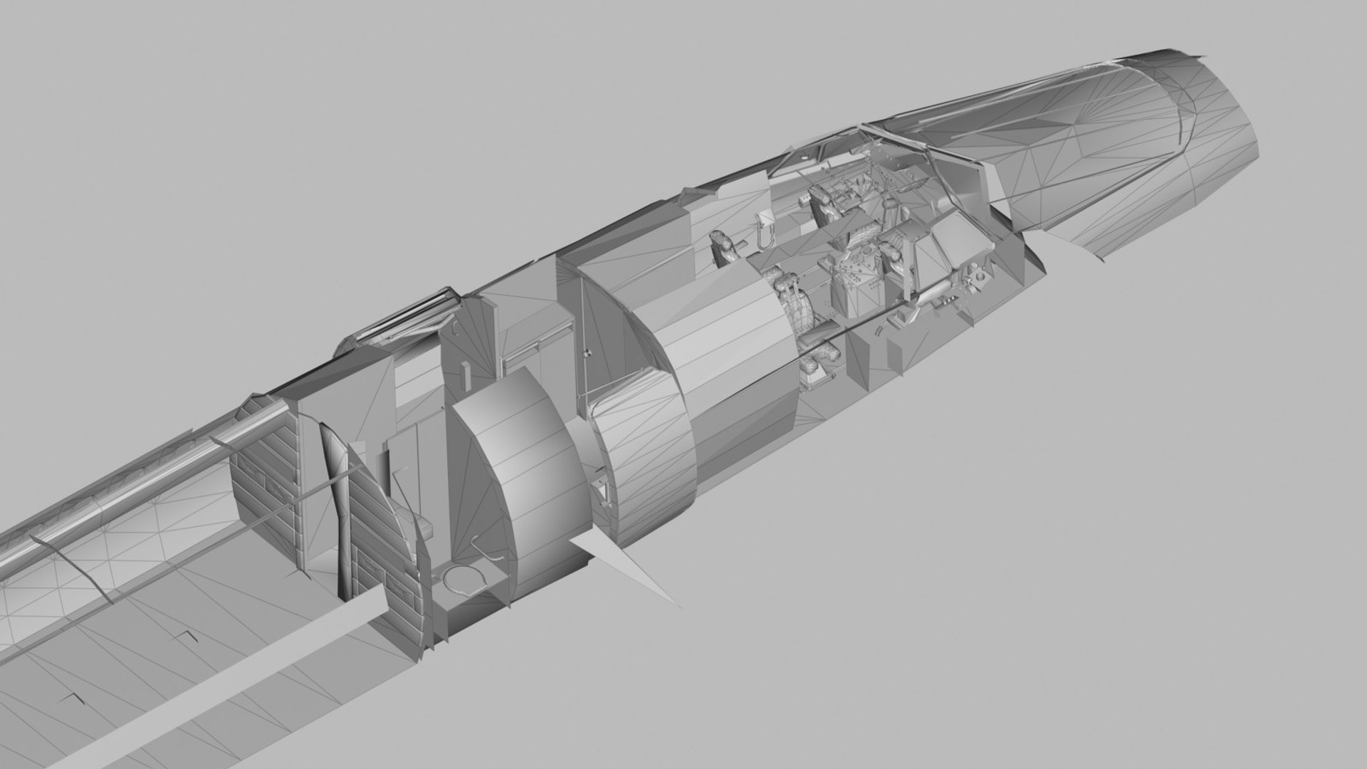 3d model interior concorde