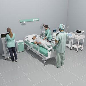 3D Critical Care Unit 4K model