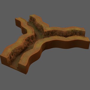 3D Cliff lowpoly V06