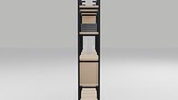 Modern Architectural Open Bookshelf Room Divider - PBR StemCell