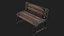 Game ready model of wooden bench