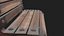Game ready model of wooden bench