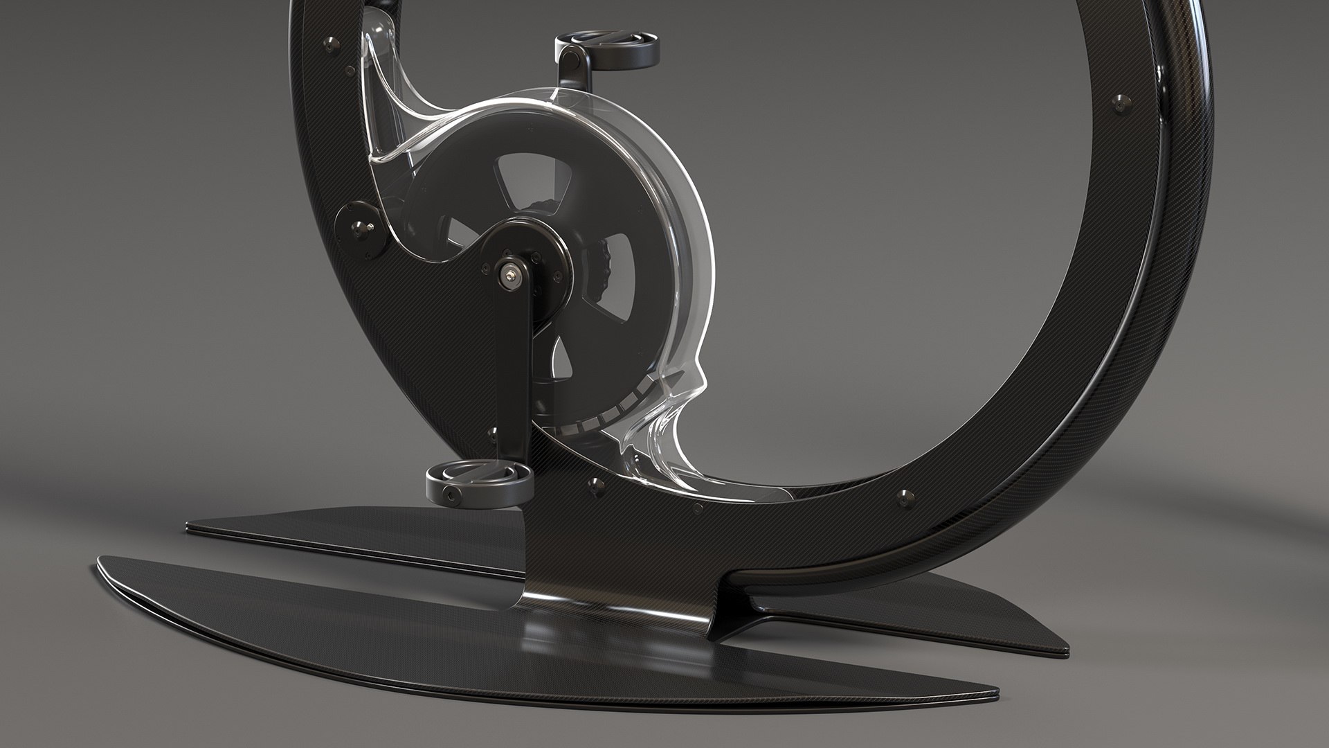 Unicycle Exercise Bike Ciclotte Black Rigged 3D TurboSquid 1991489