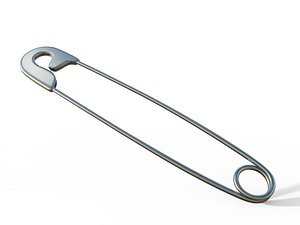 3D safety pin model