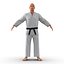 Karate Fighter Rigged per Cinema 4D