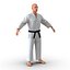 Karate Fighter Rigged per Cinema 4D