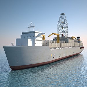 drilling ship 3d max