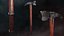 pack medieval weapons blunt 3D model