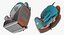 Child Seat on Passenger Seat 3D Model
