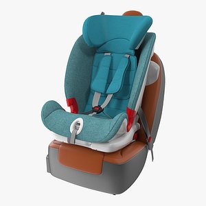 Child Seat on Passenger Seat 3D Model