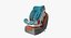Child Seat on Passenger Seat 3D Model