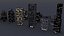 3D 20 RT Buildings Night model