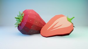 3D model strawberry berry