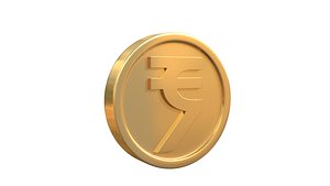 Rupee coin 3D