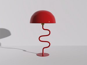 Curved contemporary table lamp 3D