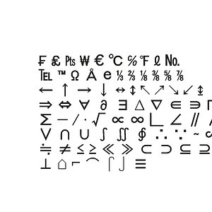 symbols4 ms pgothic font 3D model