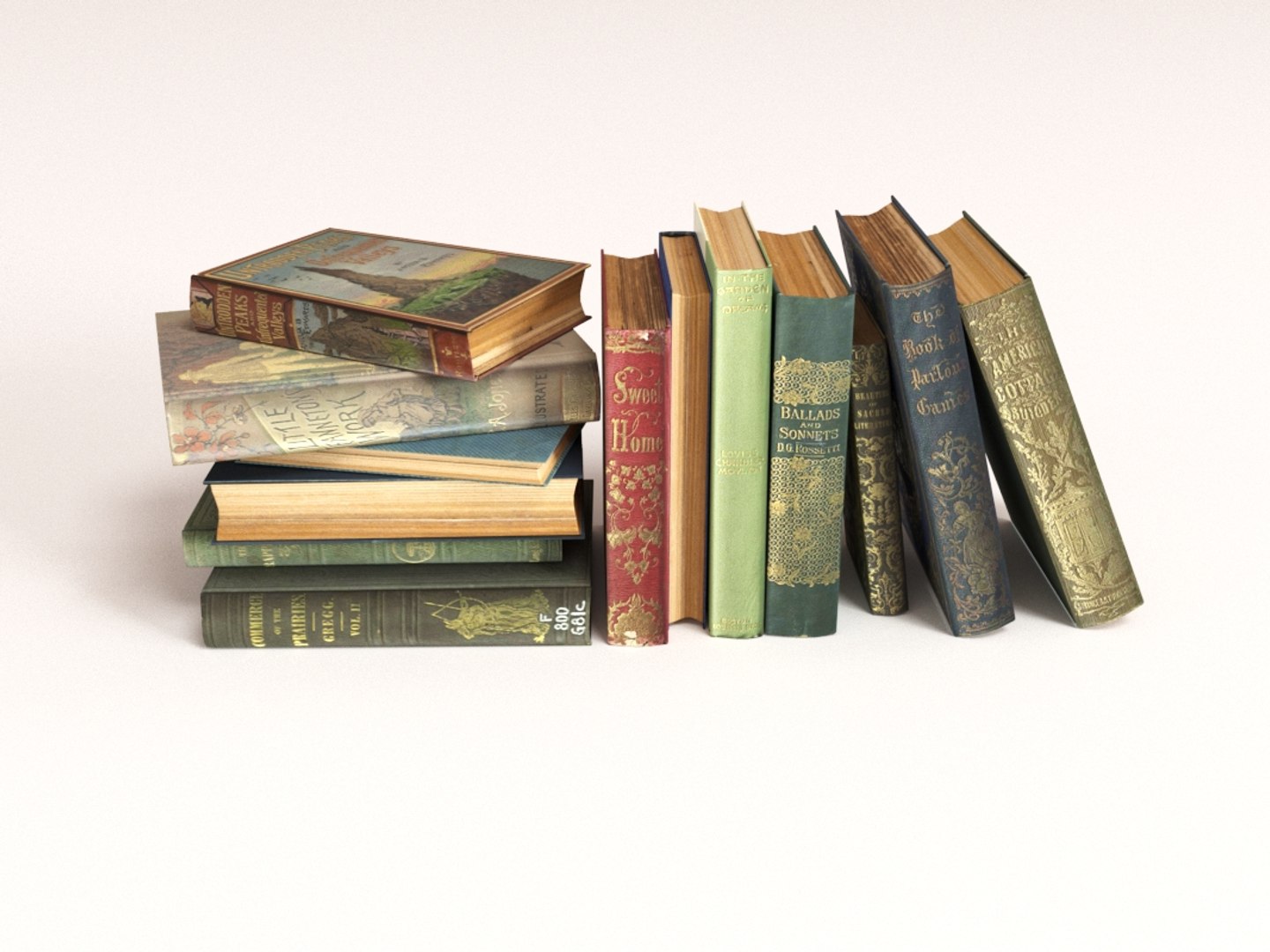 Book Set Model - TurboSquid 1340370