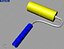 free paint roll 3d model