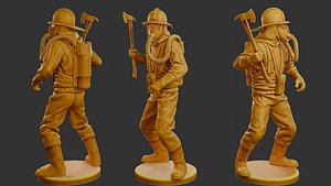 Czechoslovakian firefighter 90s 005 3D