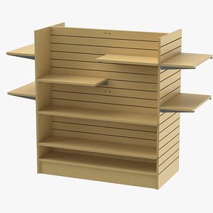 3D model slat wall gondolas shelves