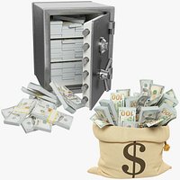 Safe and Money Bag Collection V4