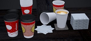 CAFE LATTE BEVERAGE HOLIDAY CUP 2024 FBX 2 3D model
