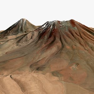 3D Juriques Licancabur Volcanoes Andes Bolivia-Chile