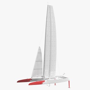 Racing Sail Boat White