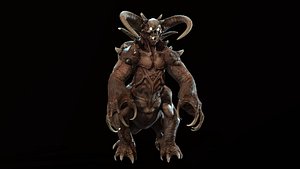 3D model character demon hound