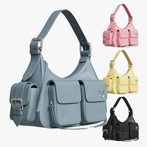 3D Handbag PINKO Love Birds motif cargo shoulder bag