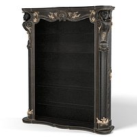 SAVIO FIRMINO 3077 classic book shelf bookshelf library etagere baroque  caeved wood antique old retro