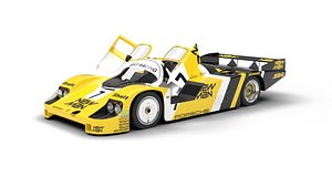 Porsche 956 Group C 1982 NewMan Joest Racing HQ 3d model 3D model