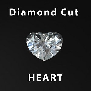 3d heart diamond cut