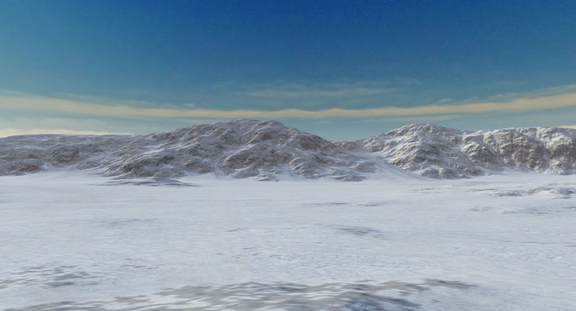 3D Snow Mountain Range Landscape Model - TurboSquid 1327279