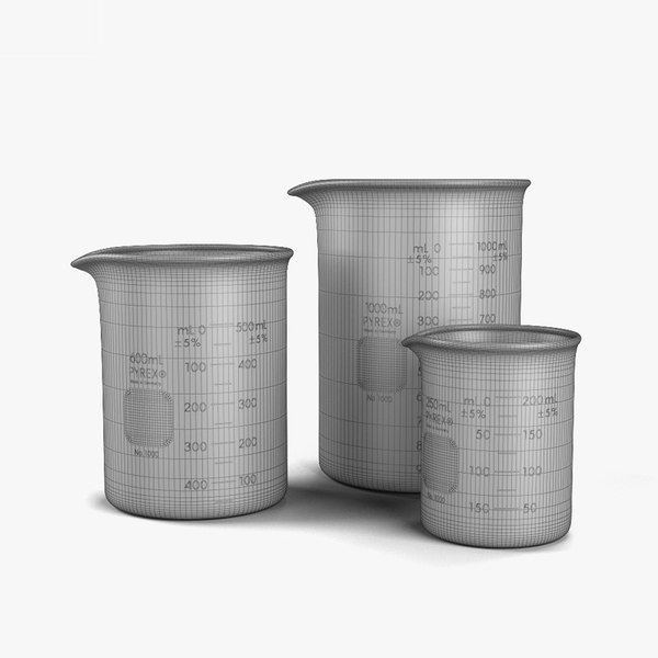 3D beaker science TurboSquid 1680479