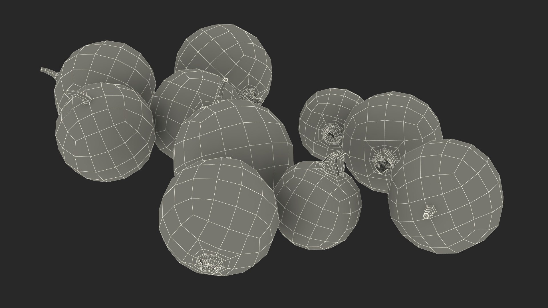 White Currant Berries 3D Model - TurboSquid 2297146