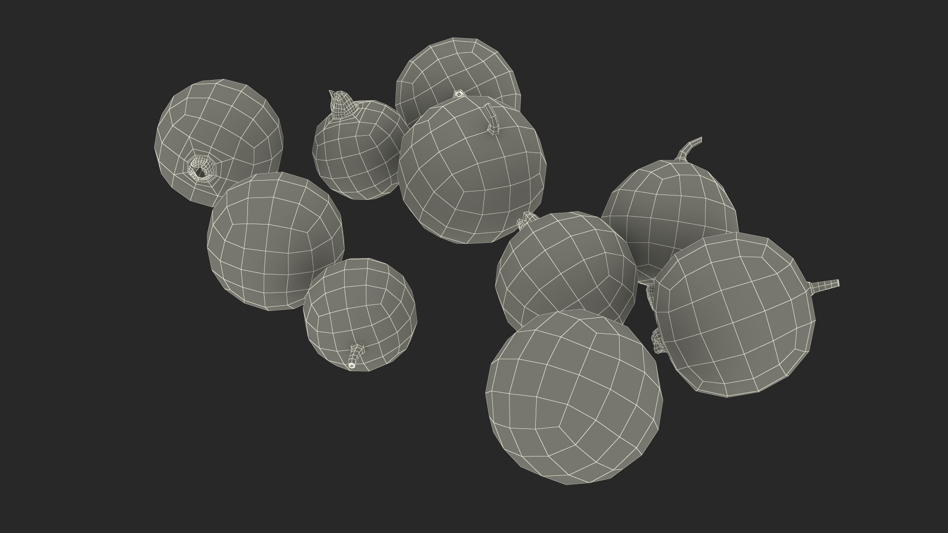 White Currant Berries 3D Model - TurboSquid 2297146