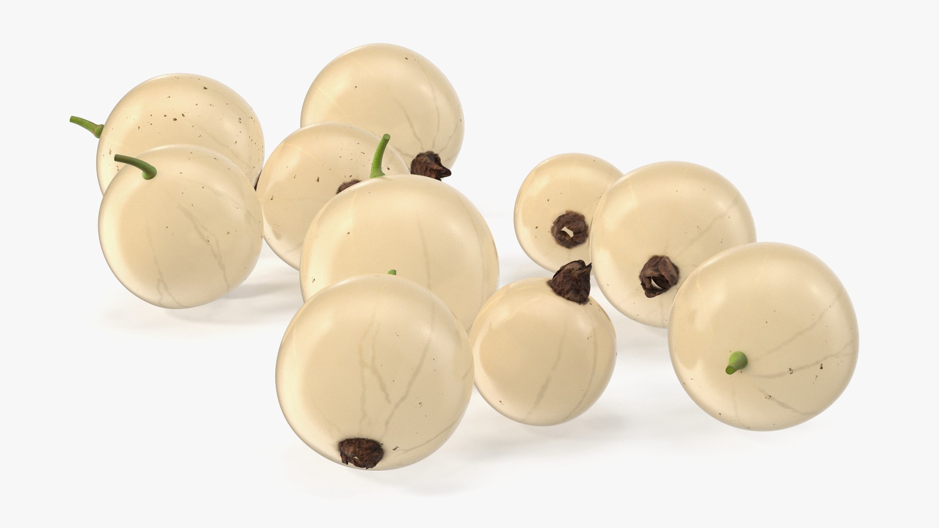 White Currant Berries 3D Model - TurboSquid 2297146