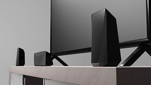 Television Cabinet and Speaker Collection 3D model