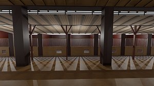 3D Horse Stable model