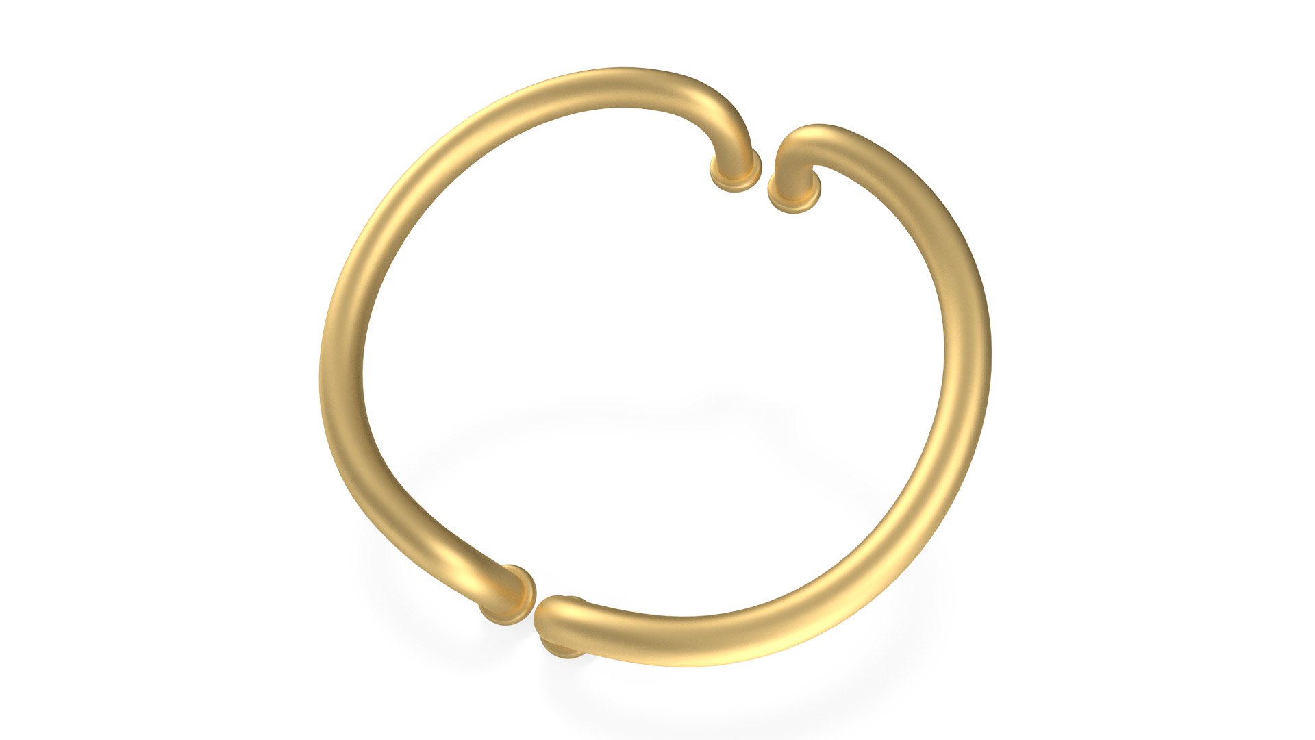 Door Handles Semicircular Gold 3D model preview
