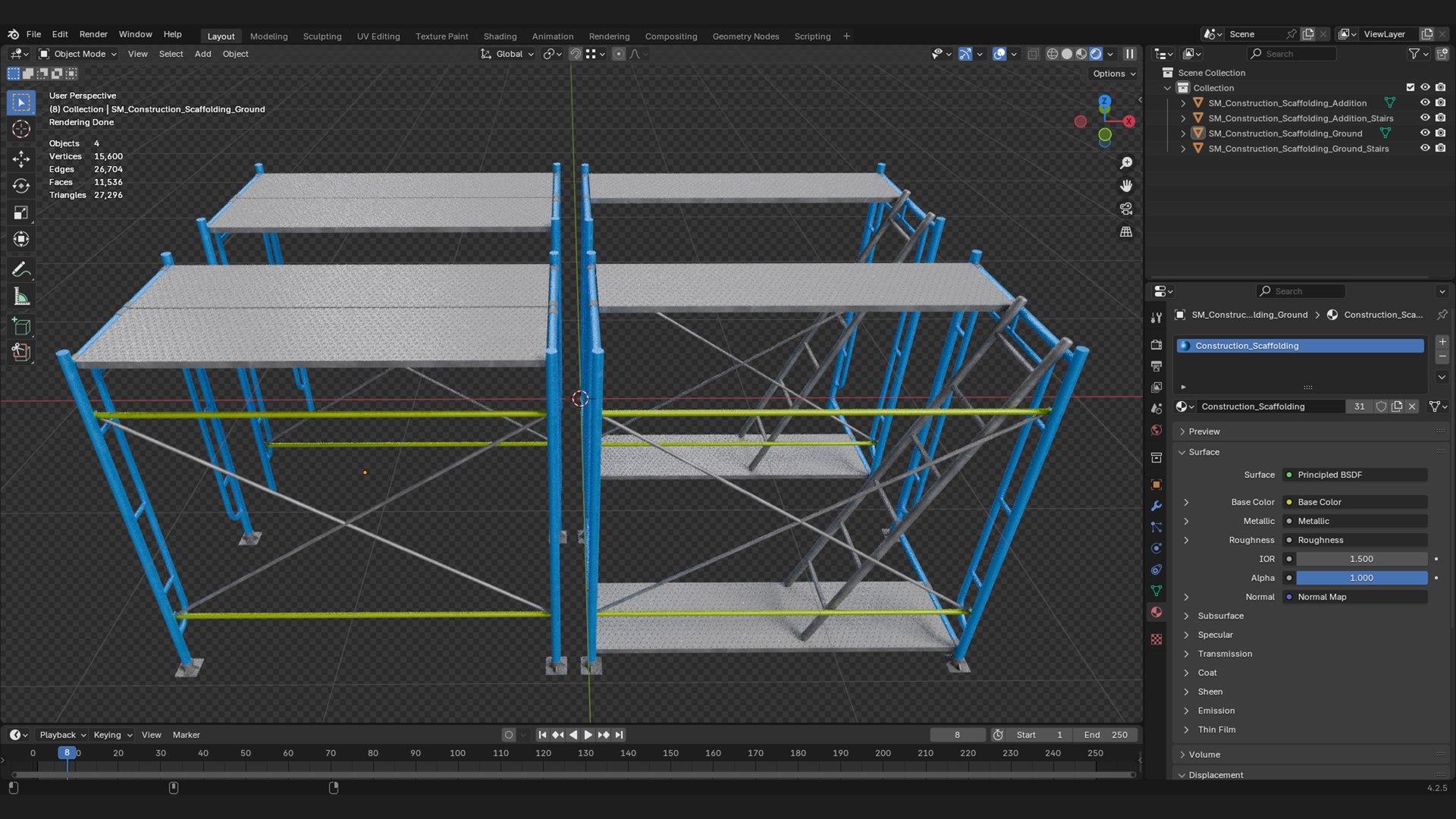 3D Construction Scaffolding Model - TurboSquid 2428351