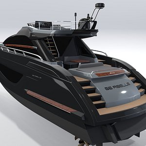 3D Riva 66 Ribelle Luxury Motor Yacht model